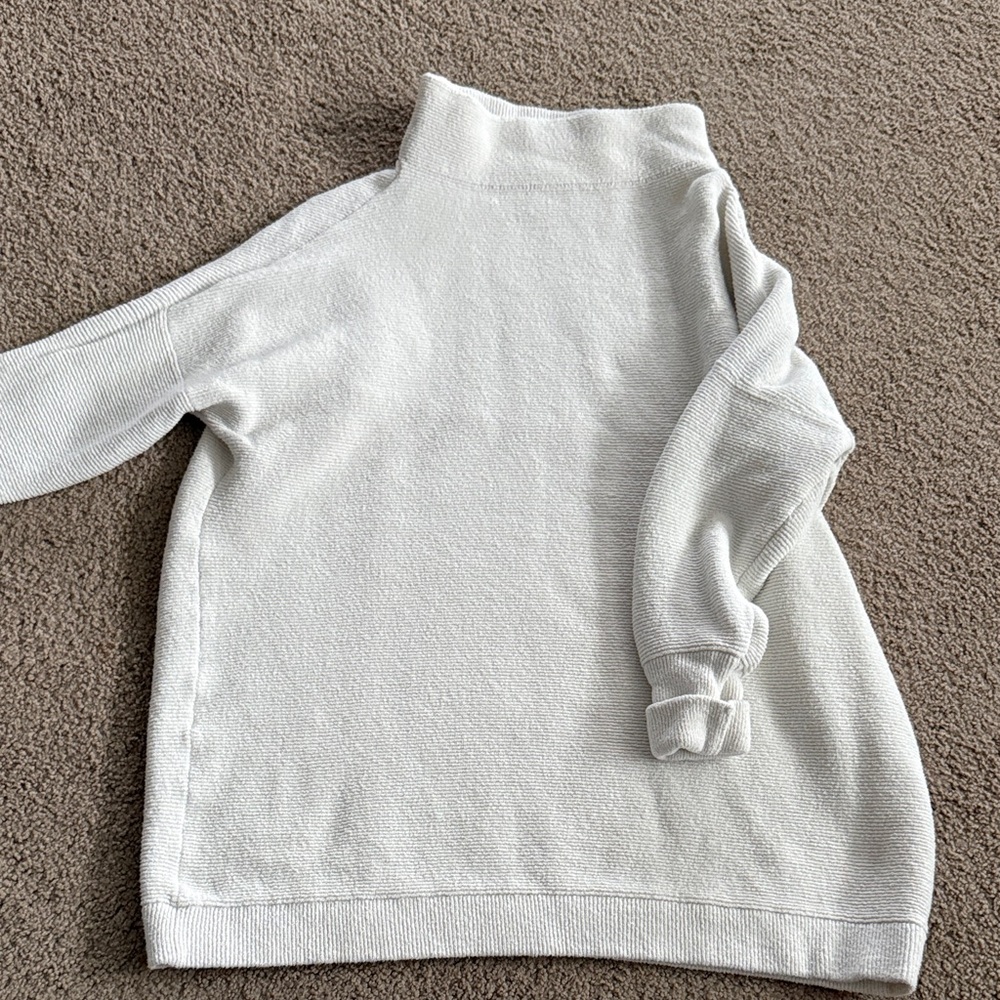 Free People Cream Turtleneck Sweater